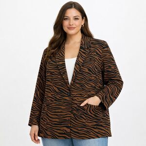 Lipslide Blazer Jacket XL Linen Blend Lightweight NWOT